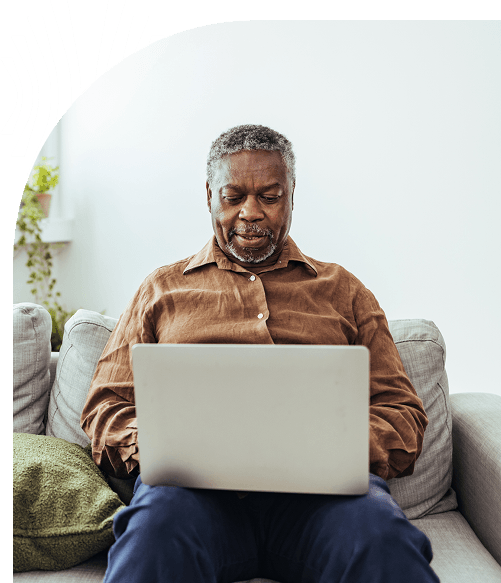 Man using laptop
